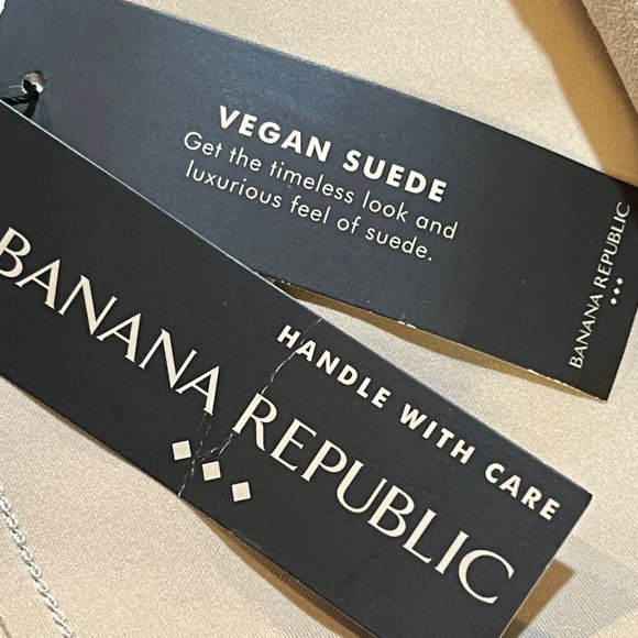 NWT BANANA REPUBLIC Women's Wrap Tie Jacket XL Faux Suede Beige - Picture 5 of 6